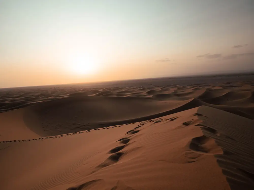 Dune au coucher du soleil